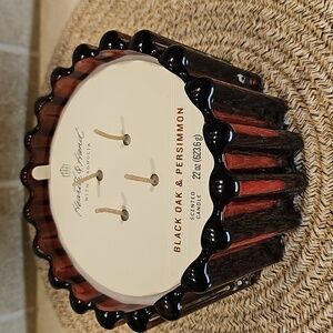 New Hearth And Hand 22oz. Black Oak & Persimmon Scented 4 Wick Candle